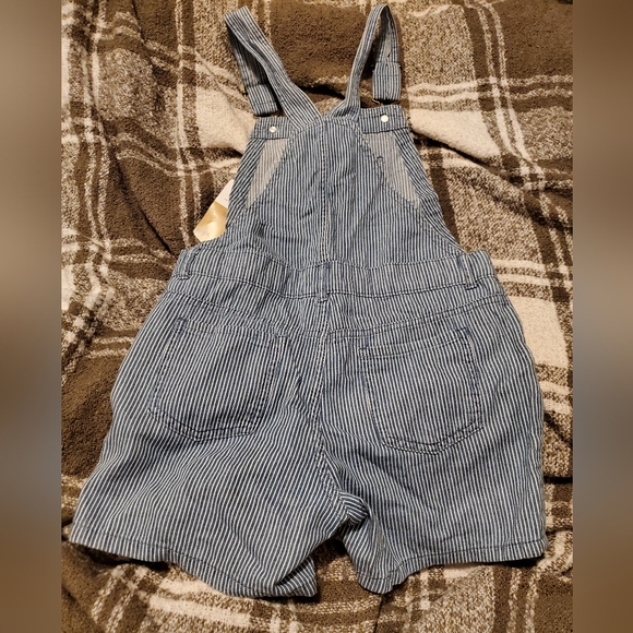 Thereabouts blue and white striped short overalls for children - Picture 5 of 6